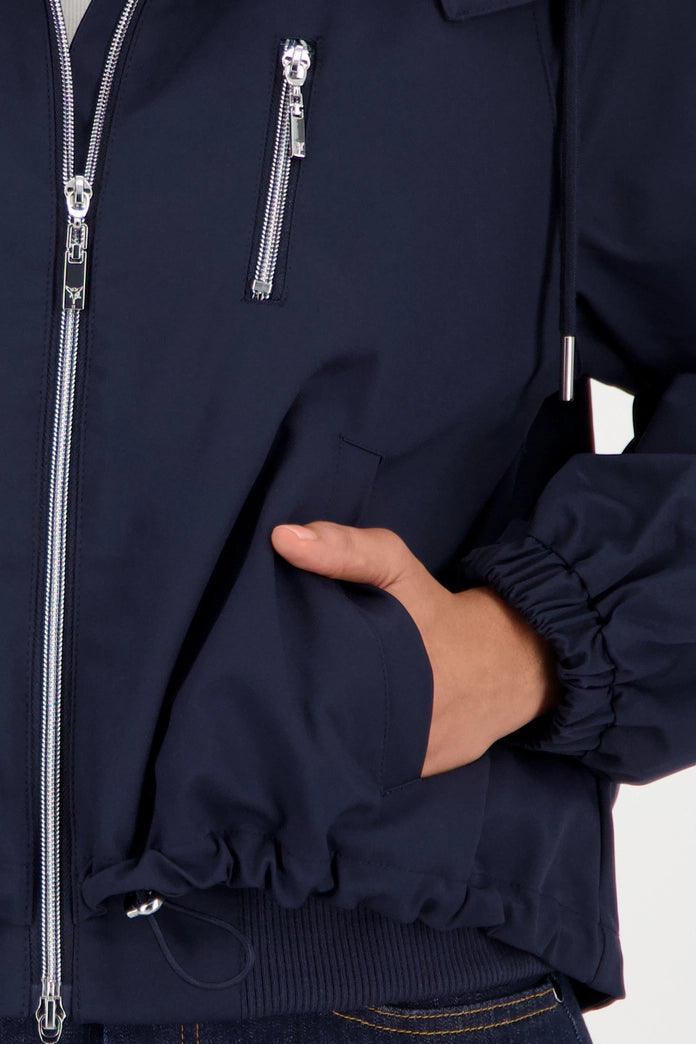 Monari Navy Oversized Kapuzenjacke