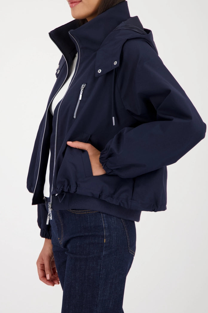 Monari Navy Oversized Kapuzenjacke