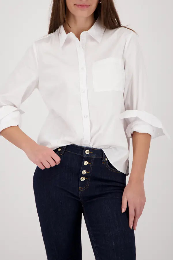 Weiße Bluse aus weicher Baumwolle von Monari