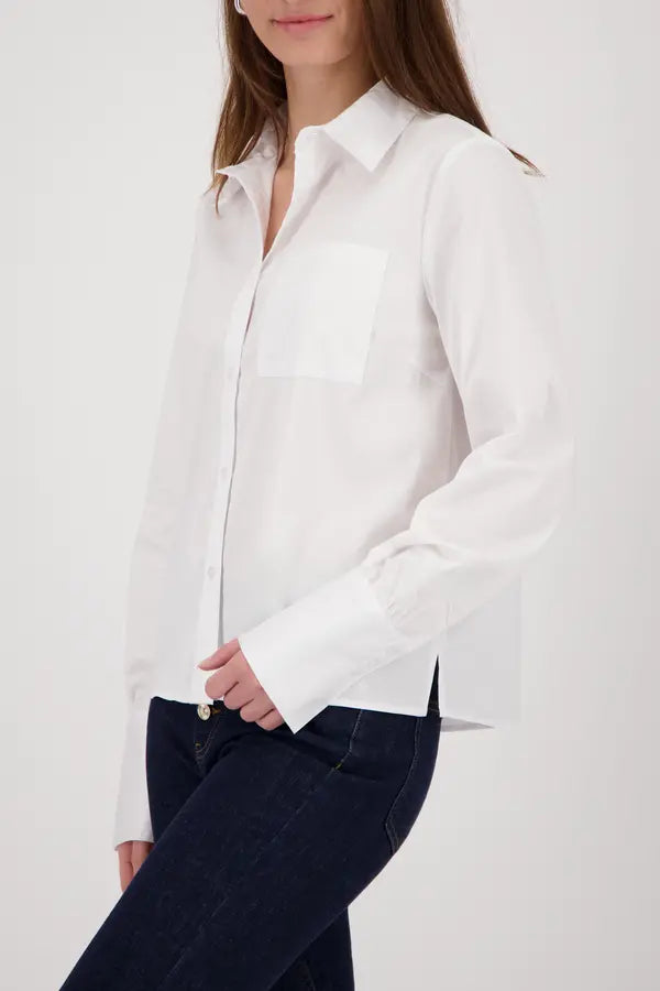 Weiße Bluse aus weicher Baumwolle von Monari