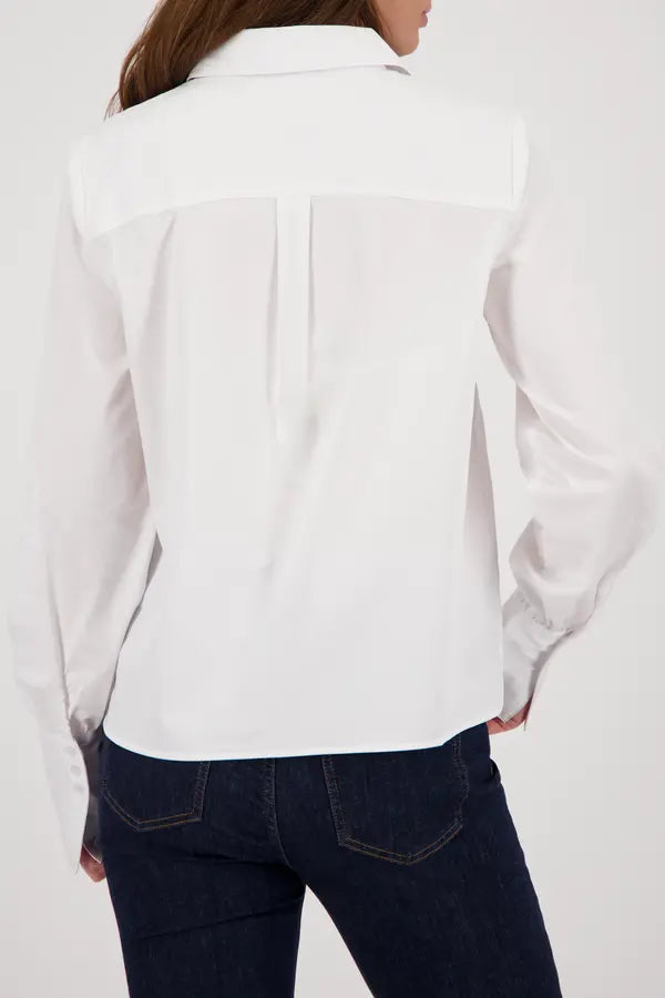 Weiße Bluse aus weicher Baumwolle von Monari