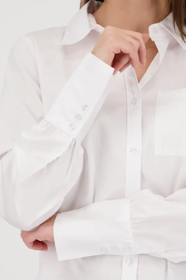 Weiße Bluse aus weicher Baumwolle von Monari