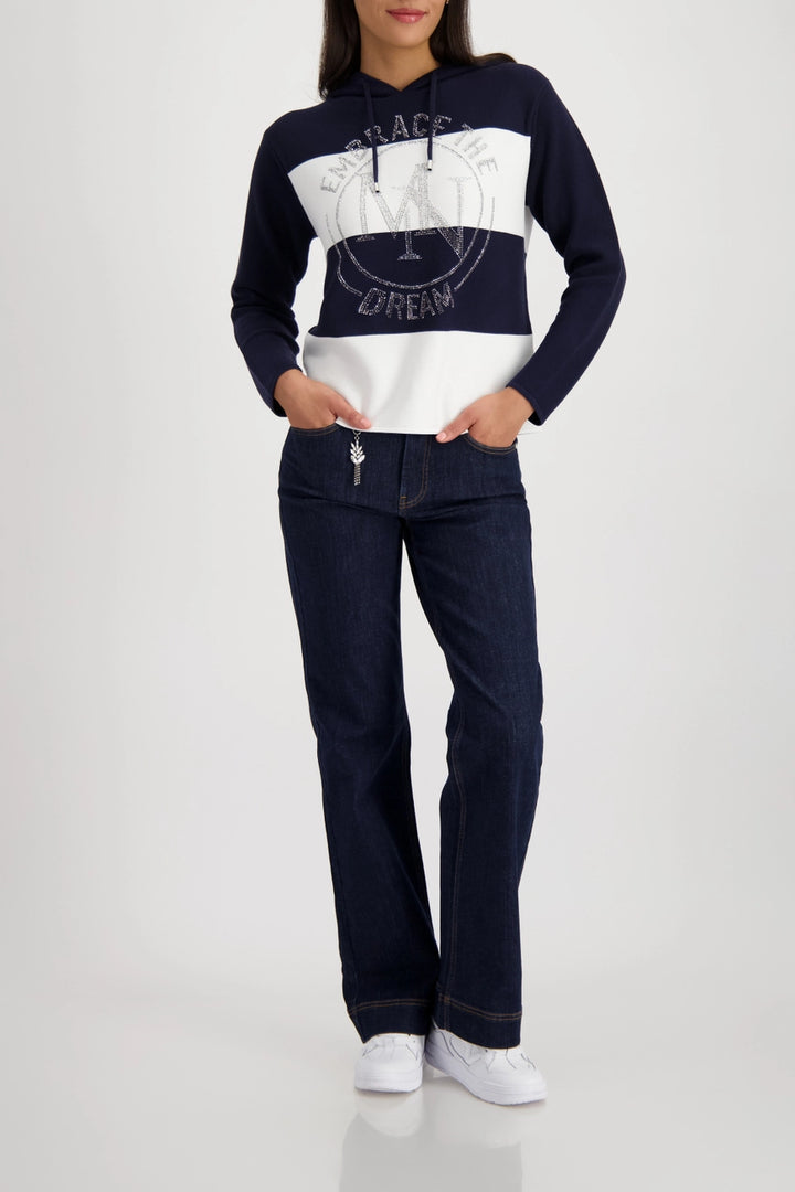 Monari Marineblauer Strickpullover