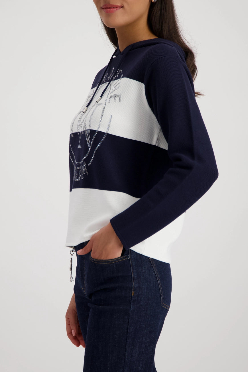 Monari Marineblauer Strickpullover