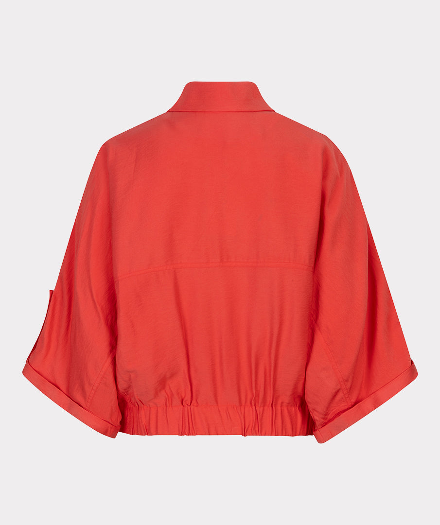 EsQualo Jacke, rot, Kurzarm, mit goldenen Knöpfen