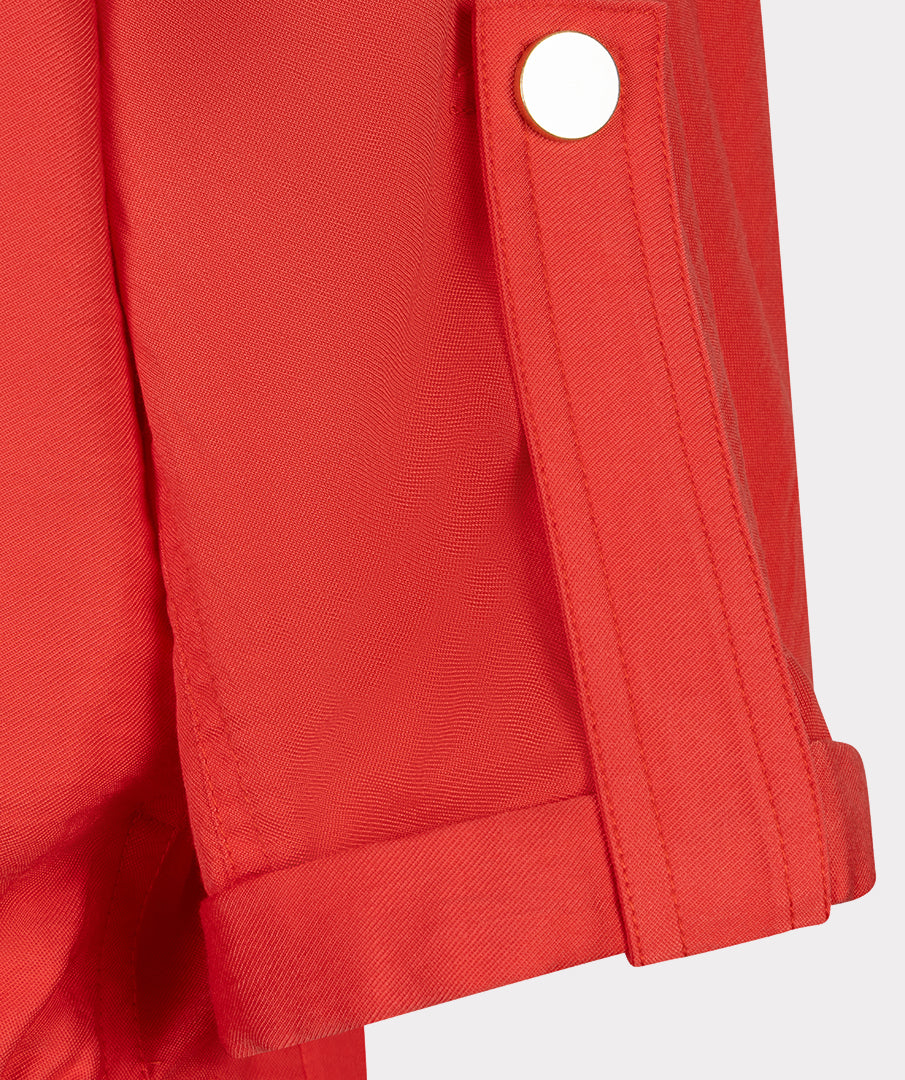 EsQualo Jacke, rot, Kurzarm, mit goldenen Knöpfen
