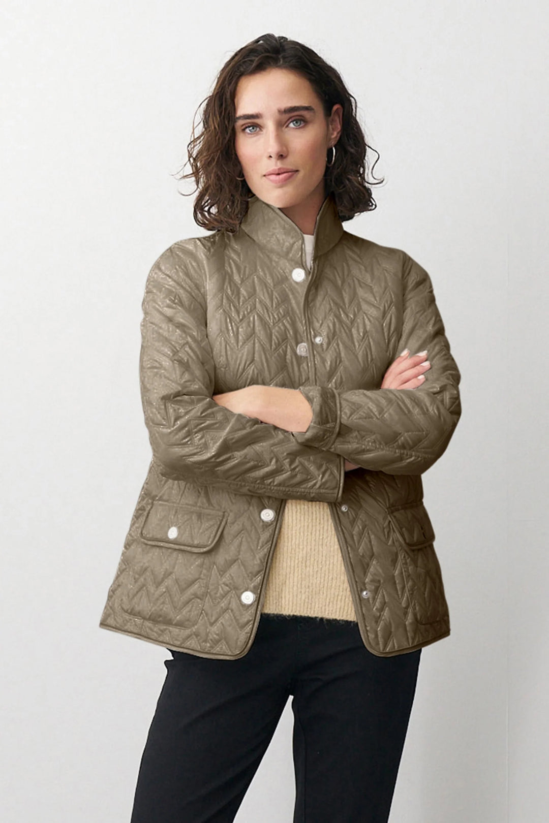 Barbara Lebek Beige Wende-Steppjacke
