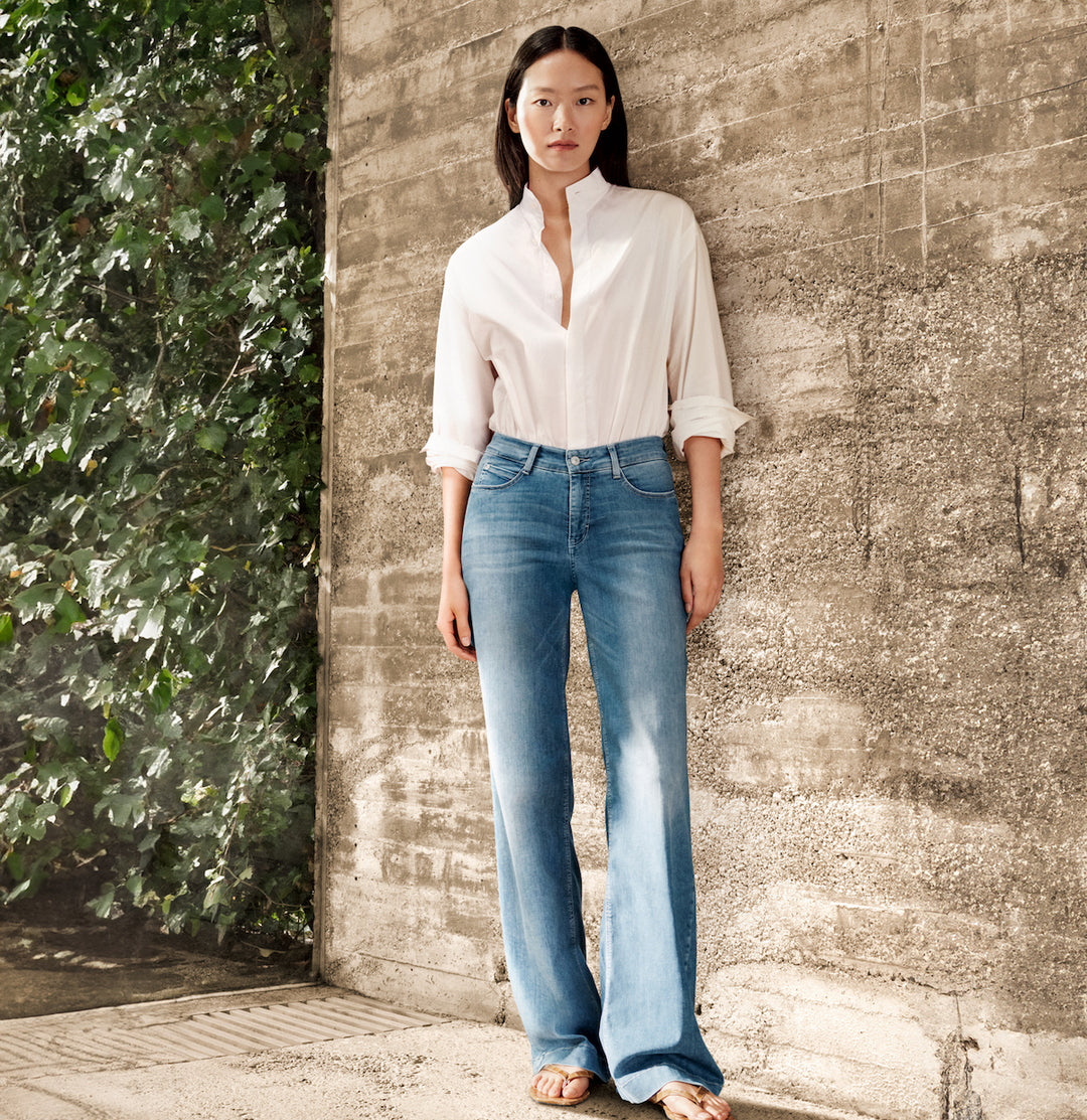 Mac Jeans Dream Wide Mid Blue Wash Dream Wonder Light Denim Jeans