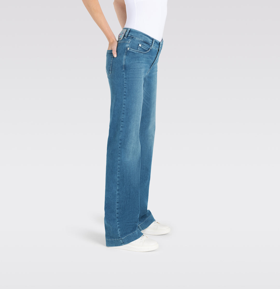 Mac Jeans Dream Wide Mid Blue Wash Dream Wonder Light Denim Jeans