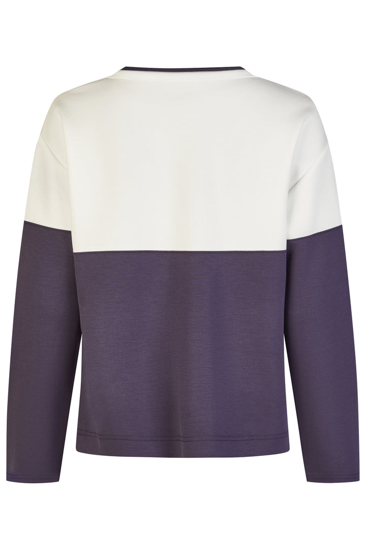 Barbara Lebek Sweatshirt in Marineblau mit Blockaufdruck