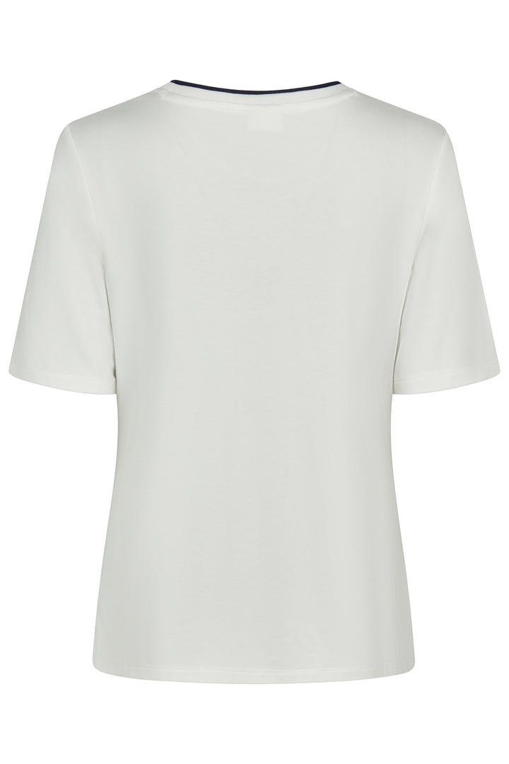 Barbara Lebek Off-White-Oberteil mit abstraktem Print