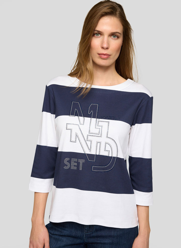 Rabe Navy Wide Stripes Shirt