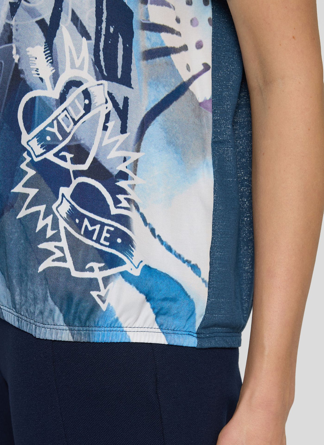 Rabe Navy All-Over Print Top