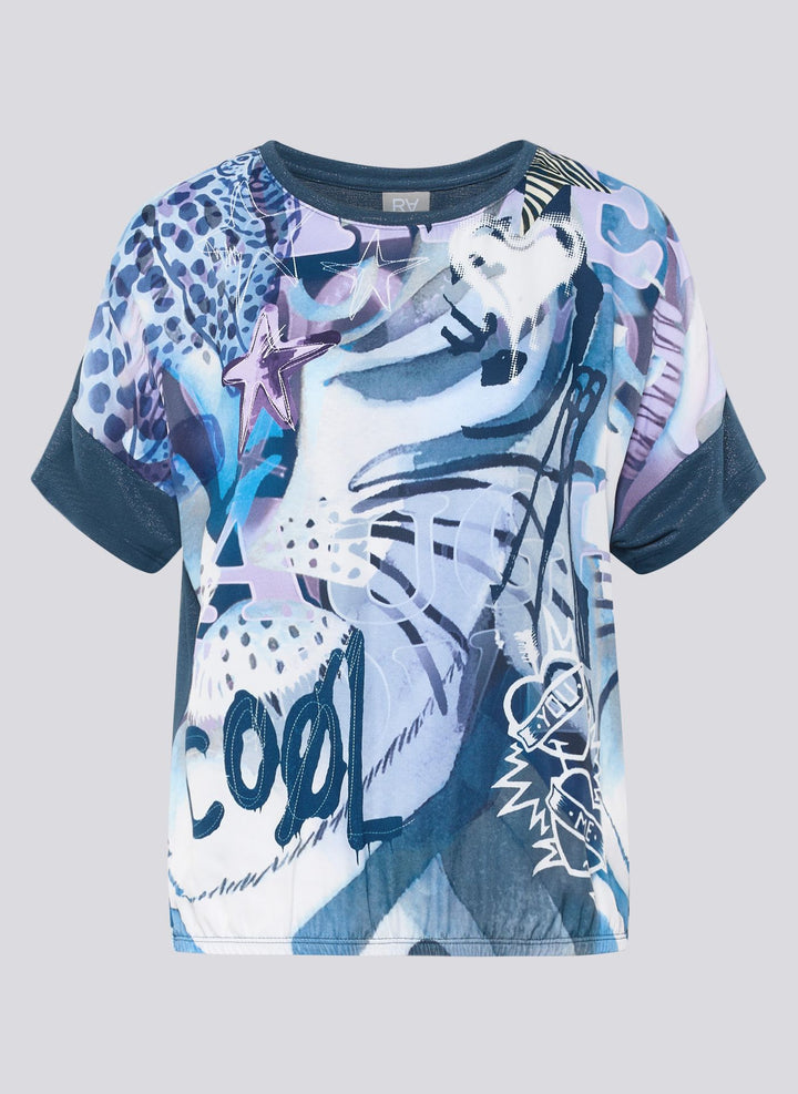 Rabe Navy All-Over Print Top