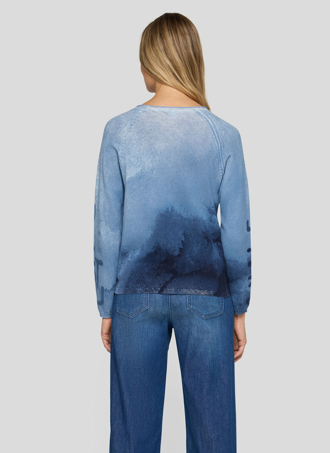 Rabe Navy Pullover mit Schriftzug