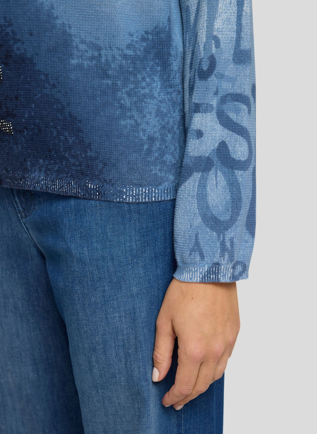 Rabe Navy Pullover mit Schriftzug