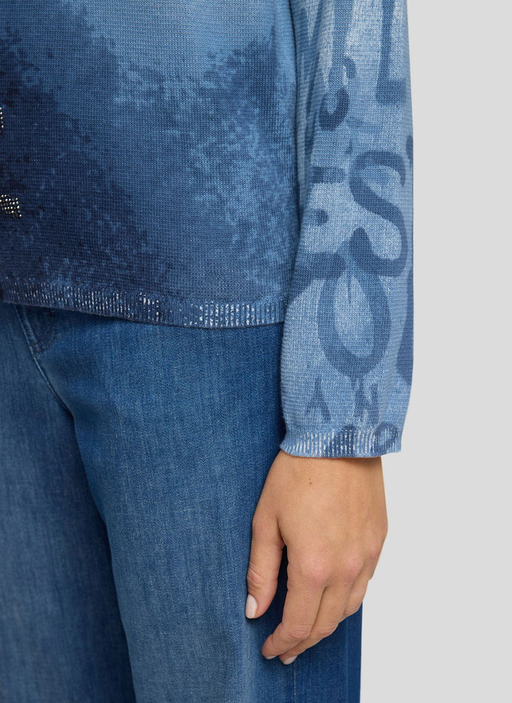Rabe Navy Pullover mit Schriftzug