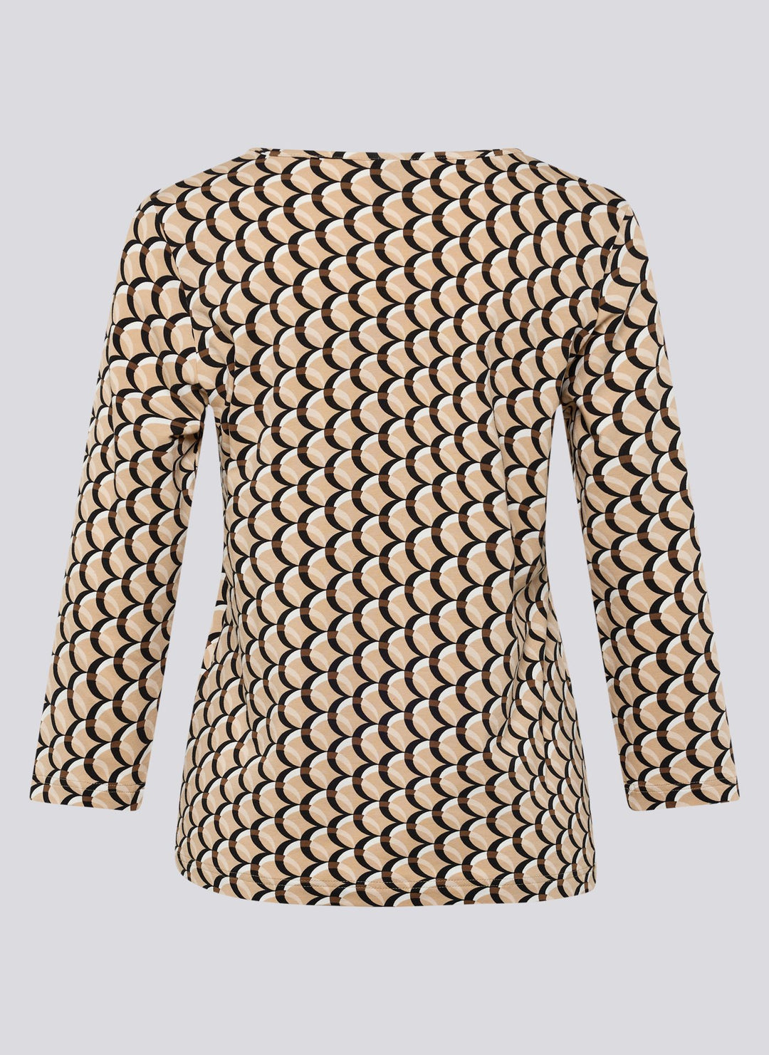 Rabe Brown Langarmshirt mit grafischem Muster