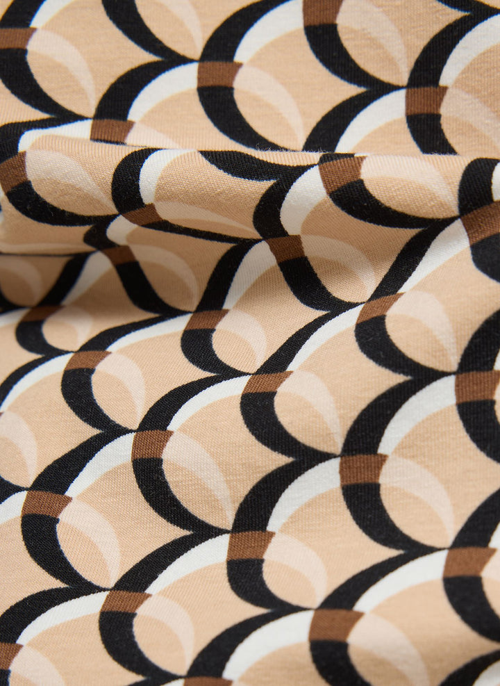 Rabe Brown Langarmshirt mit grafischem Muster