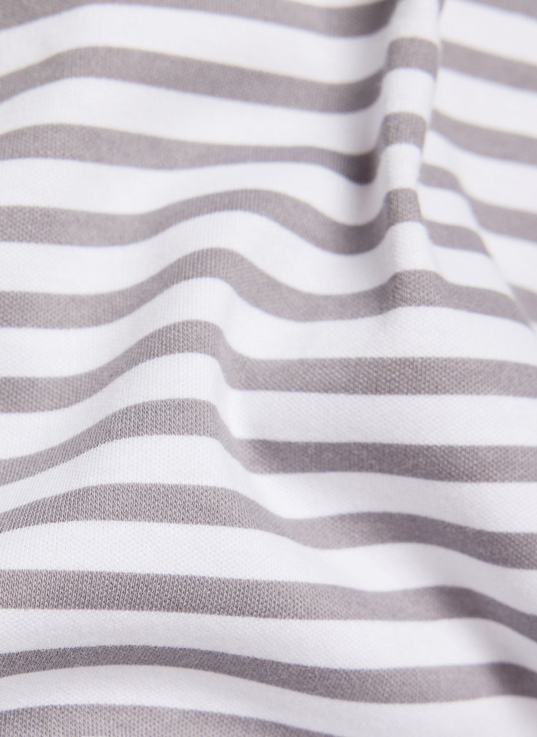 Rabe grau gestreiftes Polo-Sweatshirt mit Reißverschluss