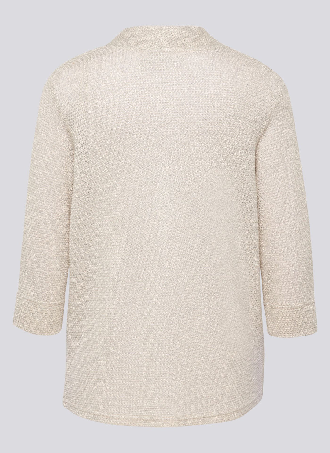 Rabe Beige Open Textured 3/4 Sleeve Jacket