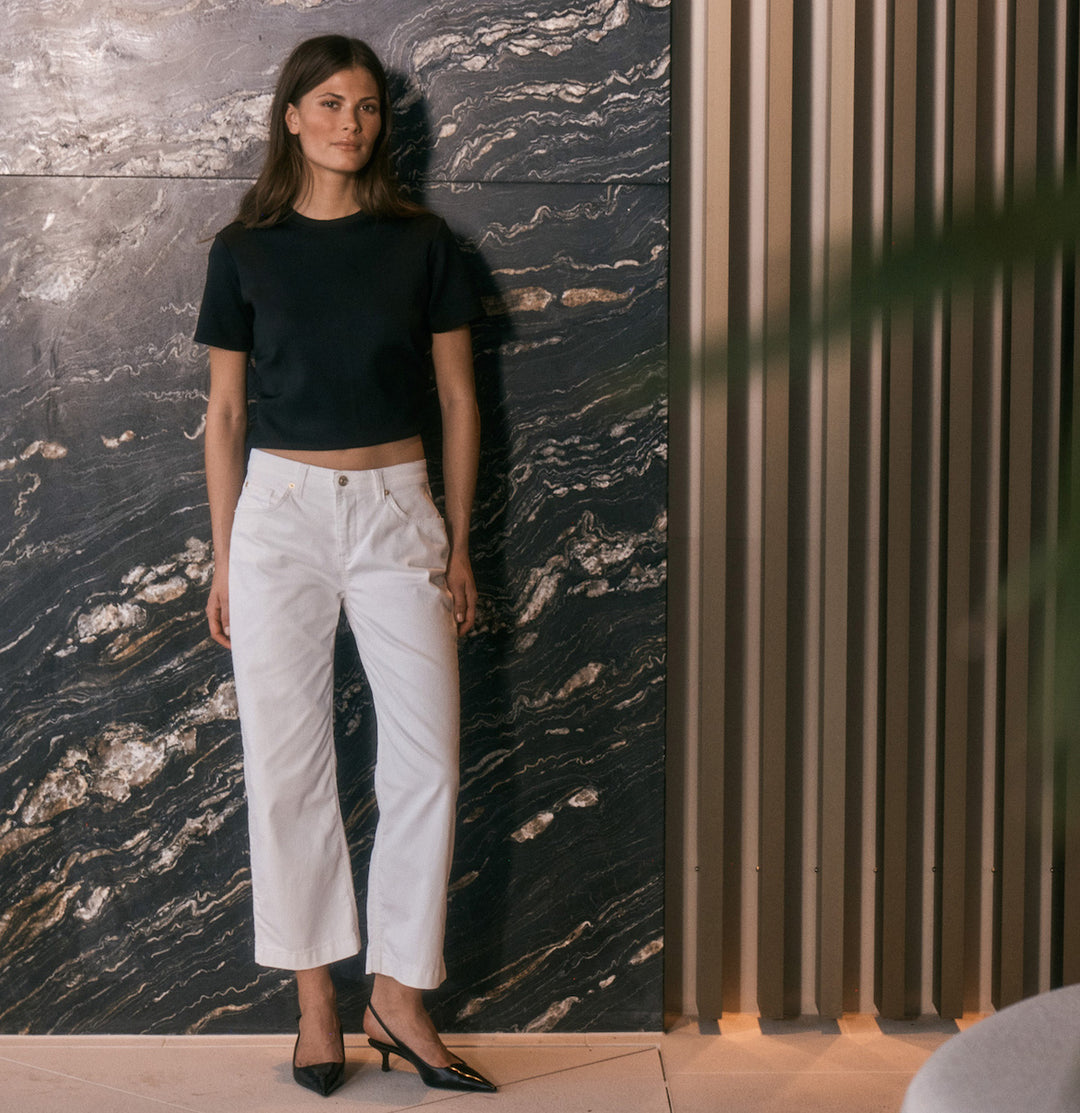 Mac Jeans Culotte Weiße Leichte Denim-Jeans