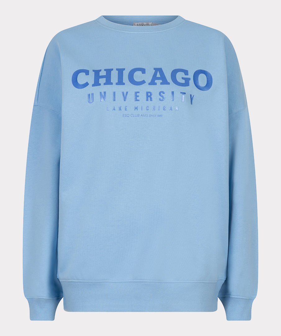 EsQualo Blue 'Chicago' bedruckter Pullover