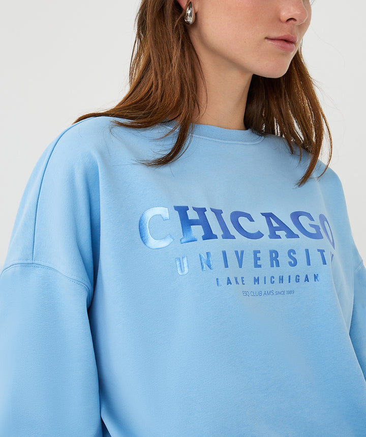 EsQualo Blue 'Chicago' bedruckter Pullover