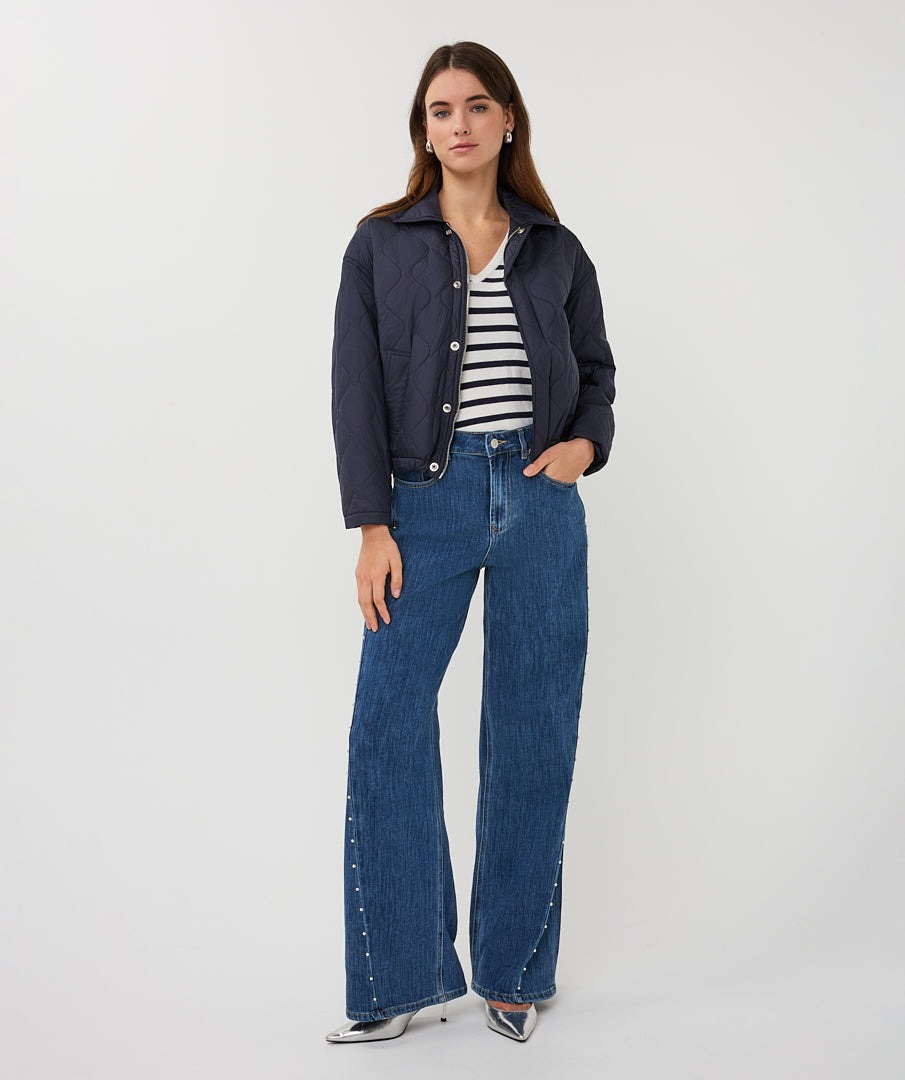 EsQualo Steppjacke in Marineblau