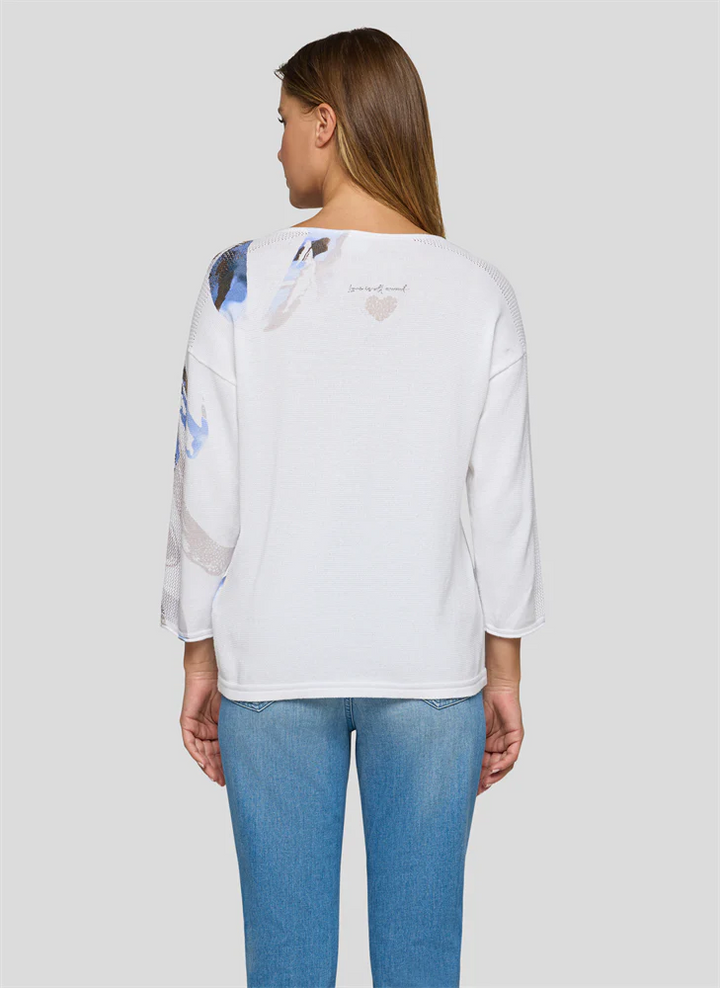 Rabe Blue Ocean Print Pullover