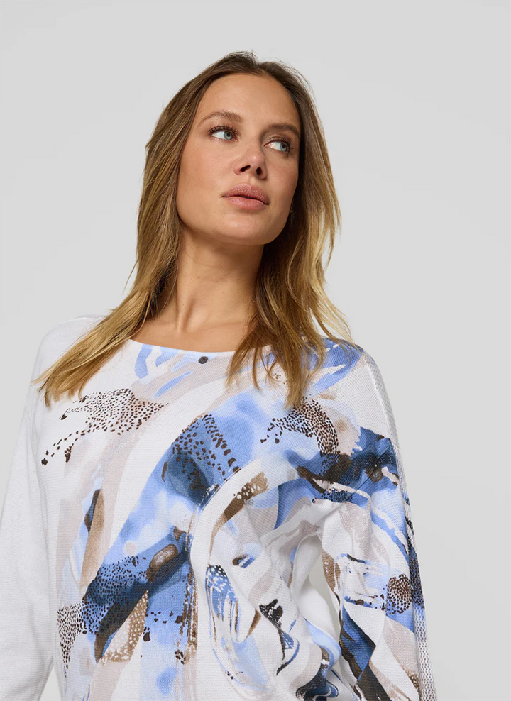 Rabe Blue Ocean Print Pullover