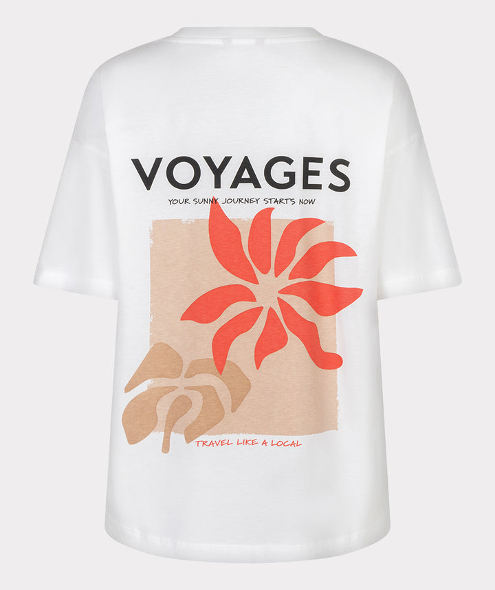 Esqualo Off White 'Club Voyages' bedrucktes Top