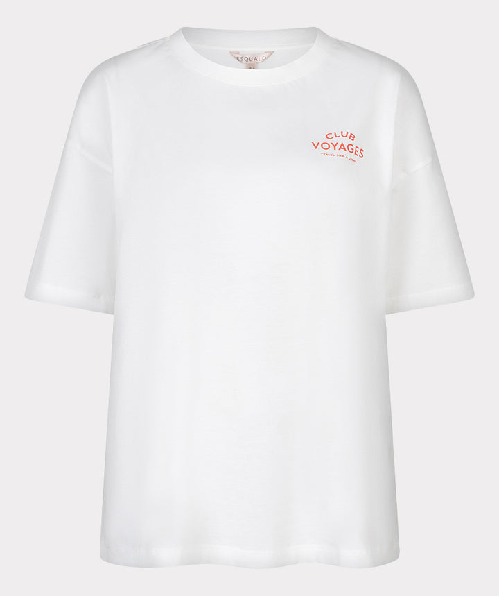 Esqualo Off White 'Club Voyages' bedrucktes Top