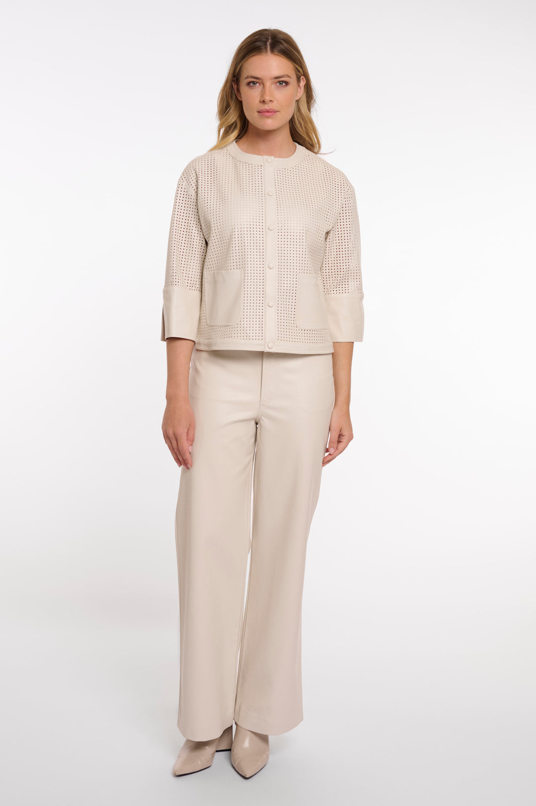 Rino & Pelle Abou Birch Perforierte 3/4-Ärmel-Jacke