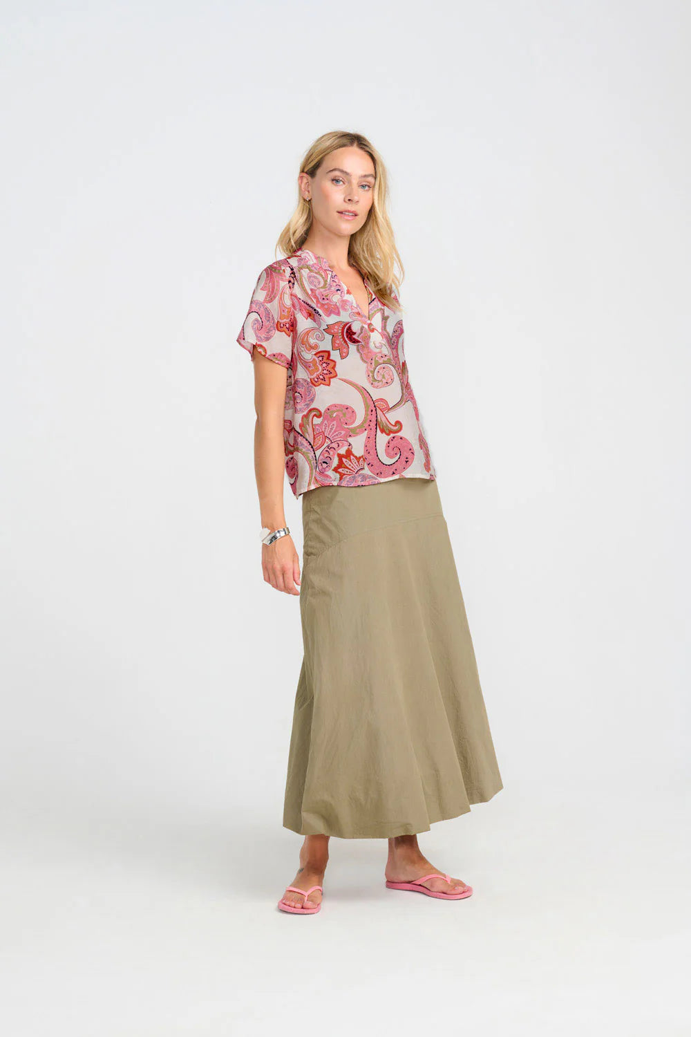 Rosa Narzissenbluse von Costamani
