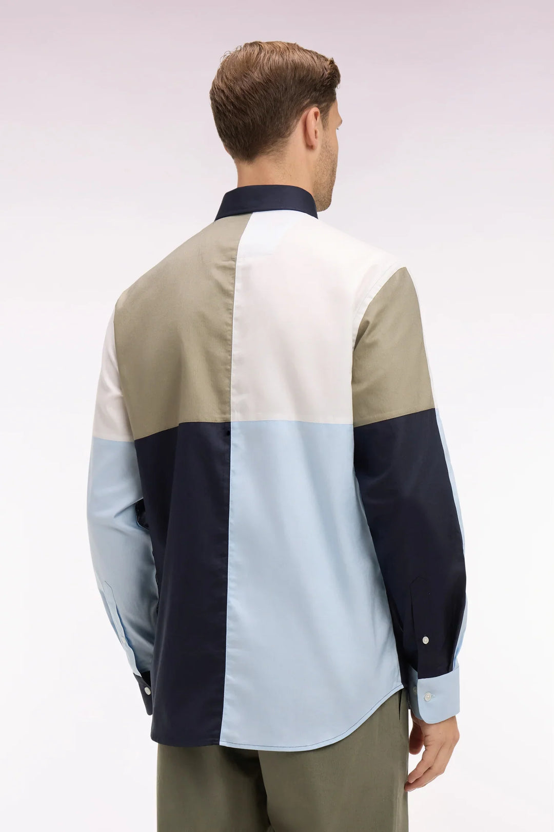 Eden Park Colour Block Sky Cotton Shirt