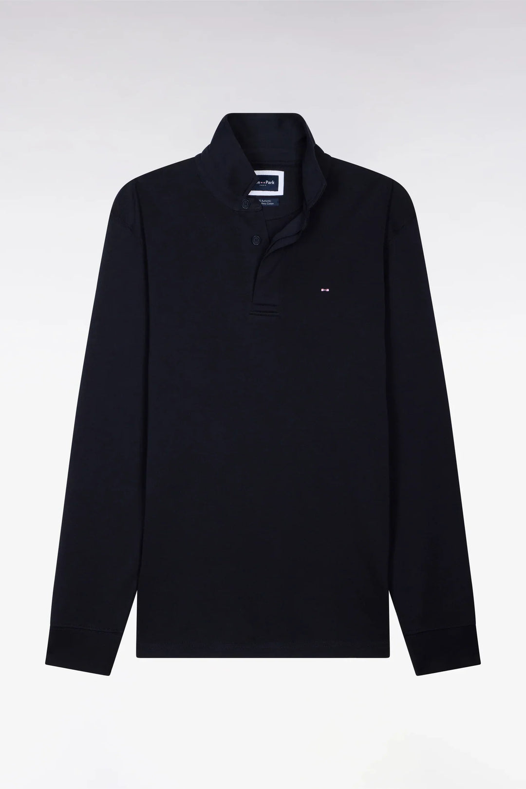 Eden Park Navy Pima Cotton Long Sleeve Jersey