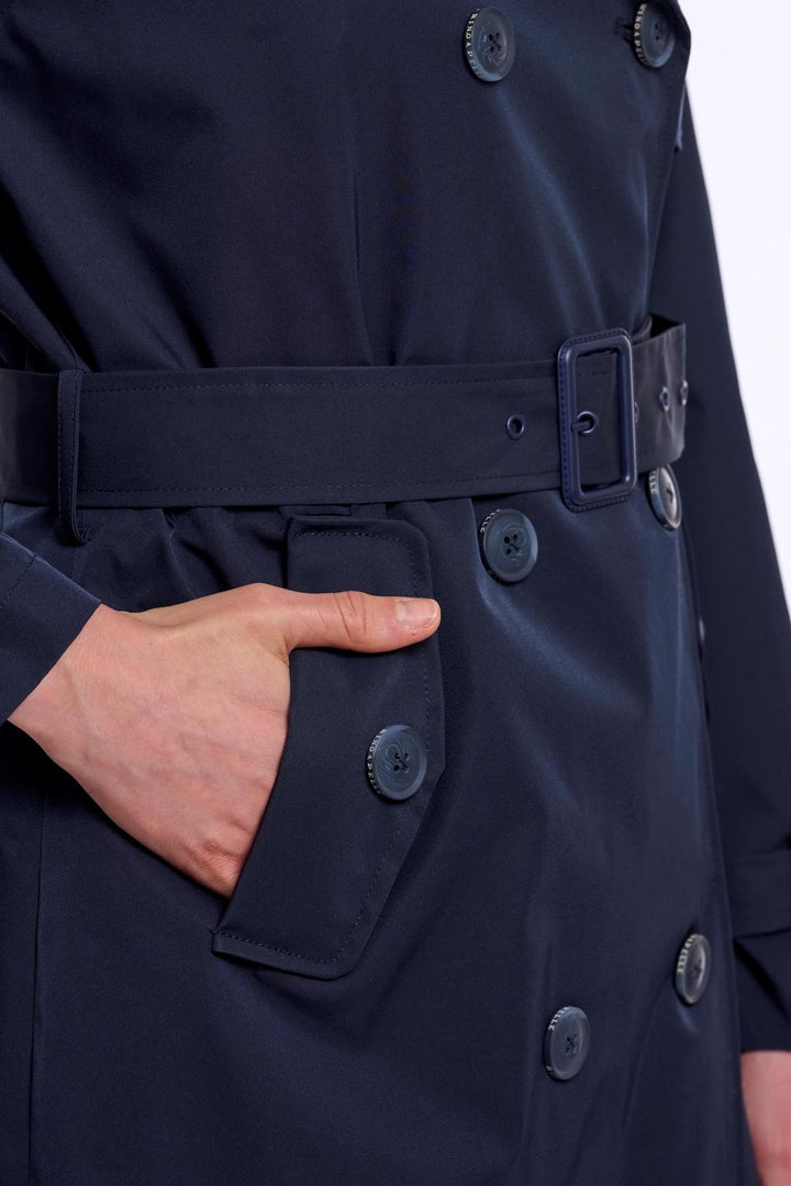 Rino & Pelle Era Marineblauer zweireihiger Mantel