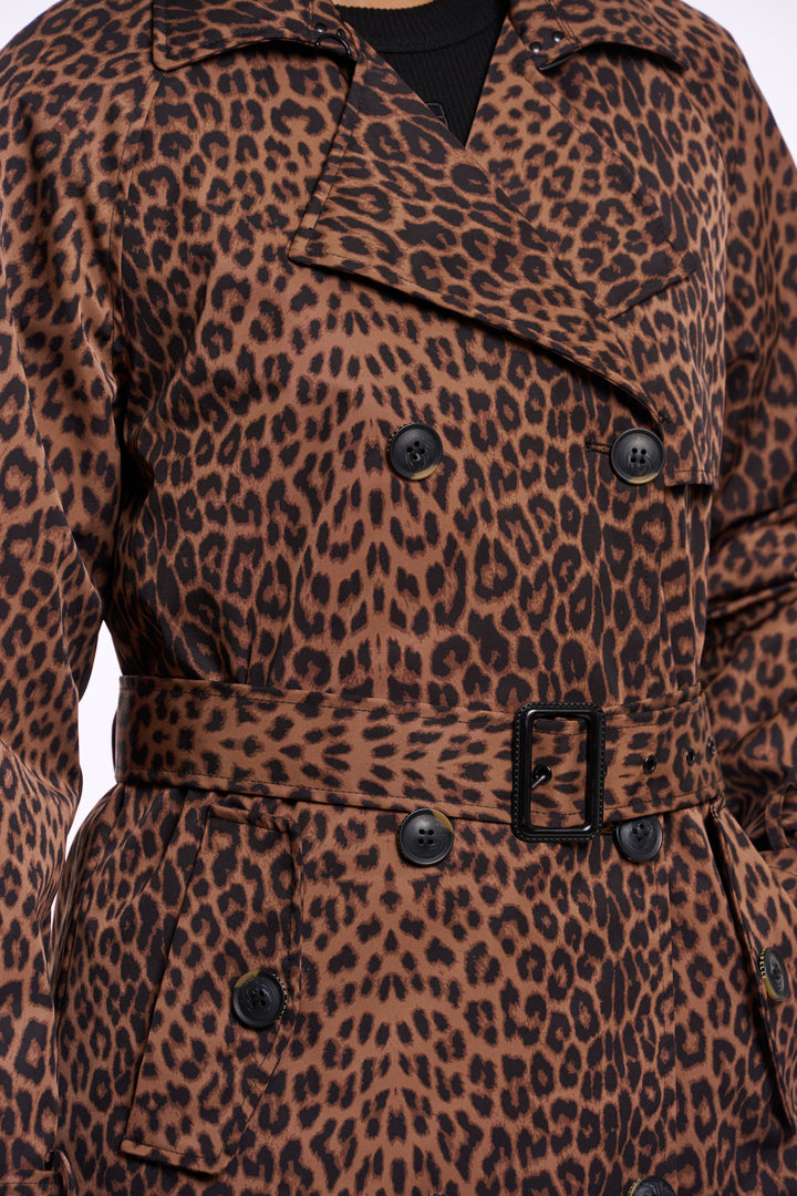 Rino & Pelle Era Leoparden-Doppelreiher-Mantel