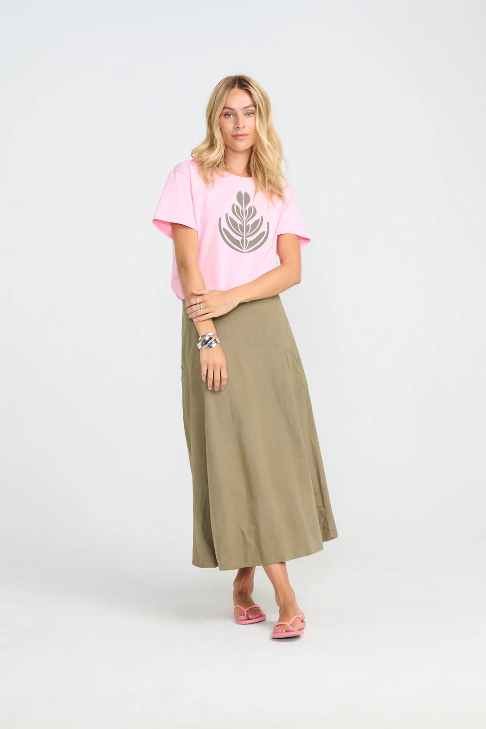 Costamani Top in Rosa/Armee-Florett