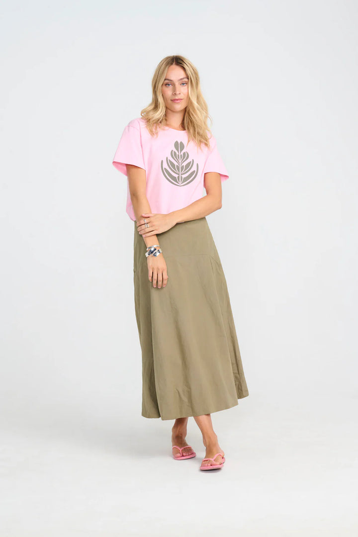 Costamani Top in Rosa/Armee-Florett