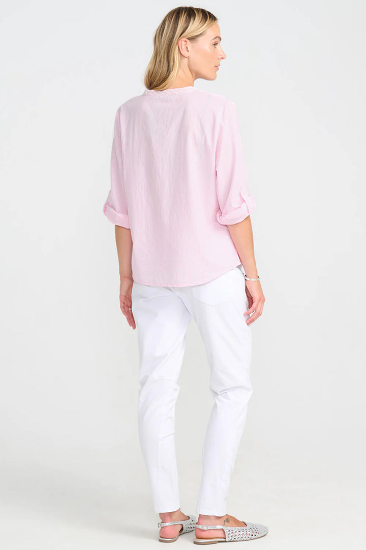 Costamani Rosa gestreiftes Josephine-Hemd