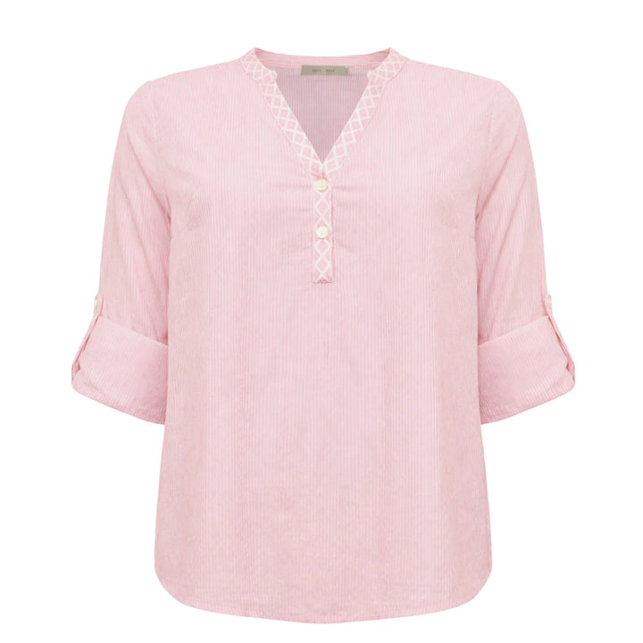 Costamani Rosa gestreiftes Josephine-Hemd