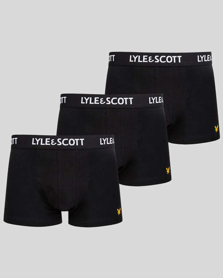 Lyle & Scott Black 3 Pack Basic Core Trunks