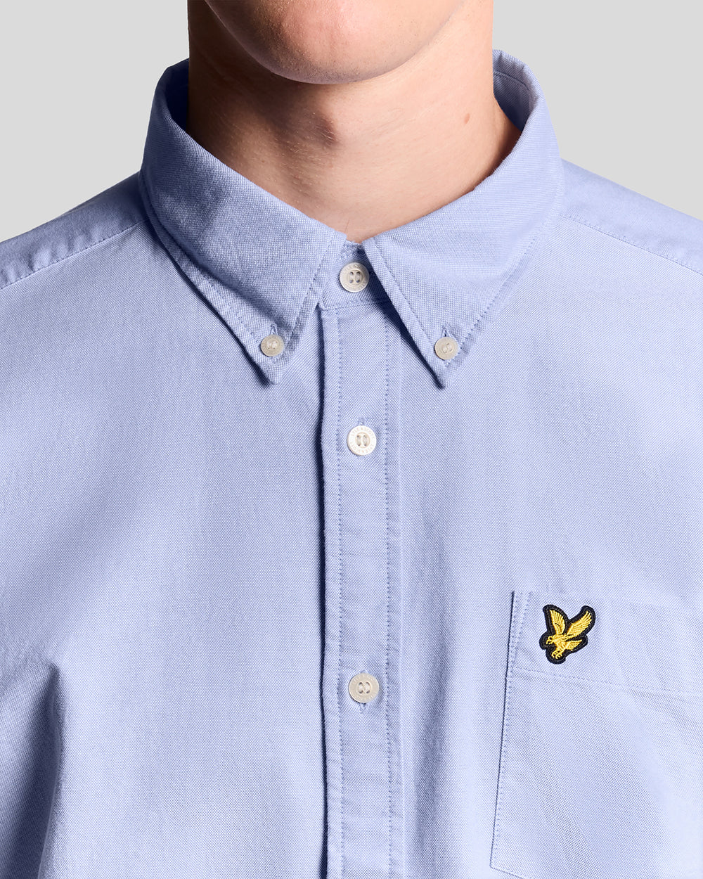 Lyle & Scott Blue Cotton Button Down Oxford Shirt