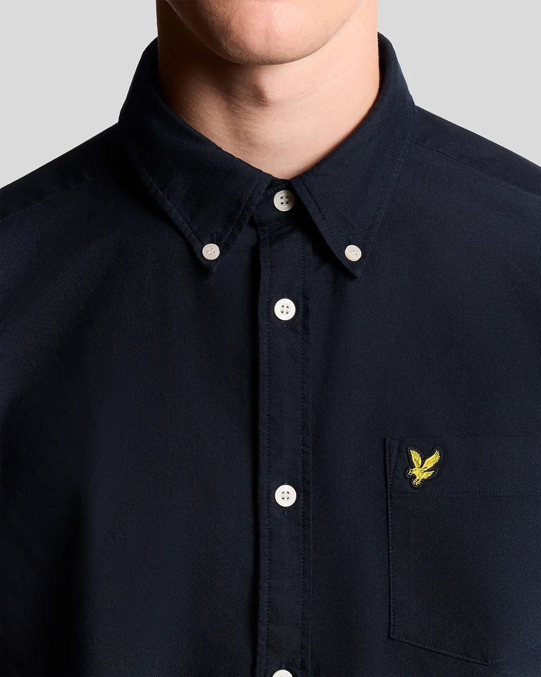 Lyle & Scott Cotton Button Down Oxford Shirt, Navy