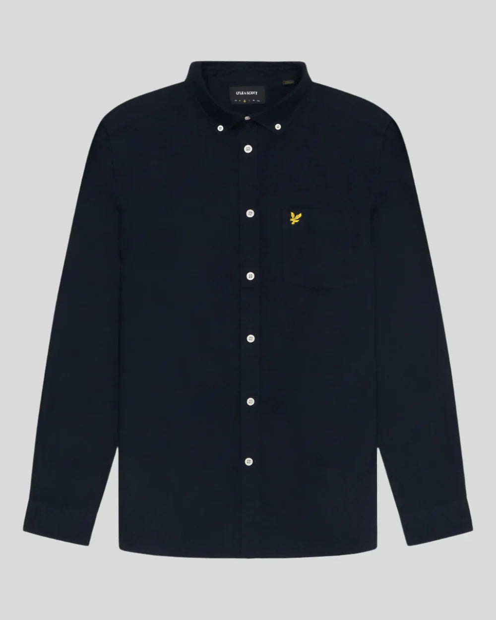 Lyle & Scott Dark Navy Cotton Button Down Oxford Shirt
