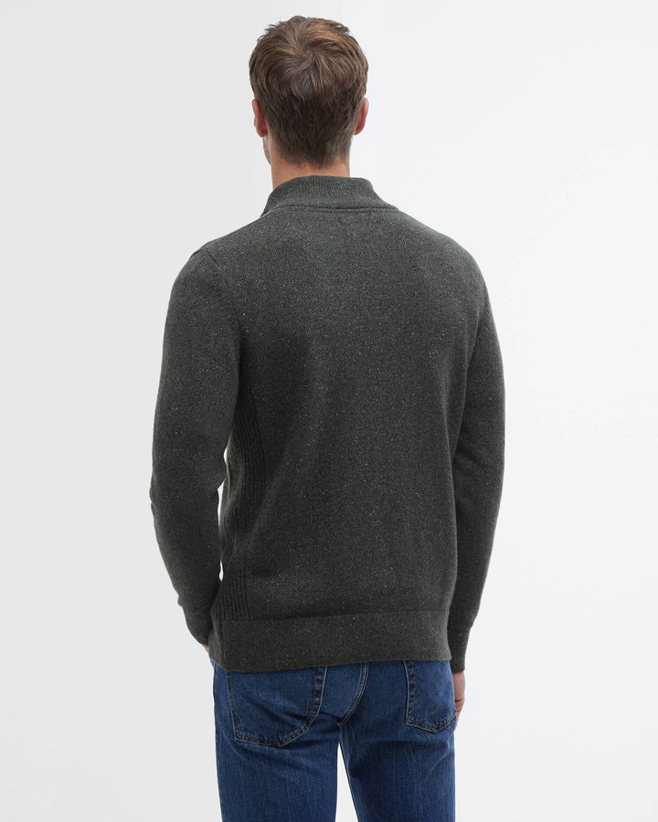Barbour Tisbury Half Zip, Dark Seaweed