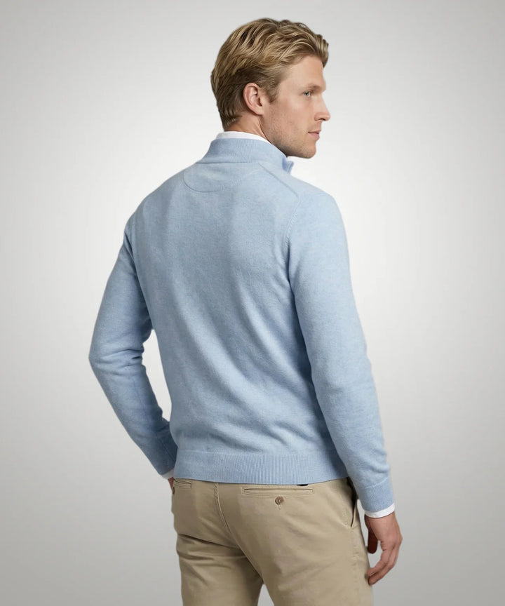 McGregor Light Blue Zip Mock Sweater