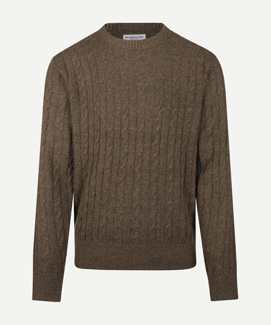 McGregor Lambswool Cable Knit Sweater, Brown